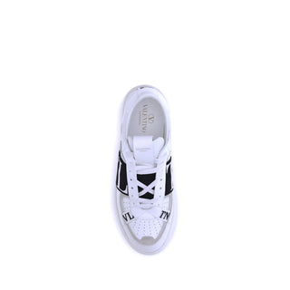 White Calf Leather Bos Taurus Low Top Sneakers