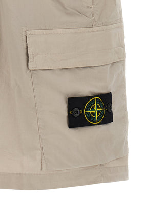 Gray Cotton Bermuda Shorts