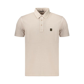 Beige Cotton Men's Polo Shirt