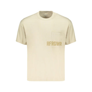 Beige Cotton Mens T-Shirt