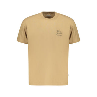 Brown Cotton Men's T-Shirt