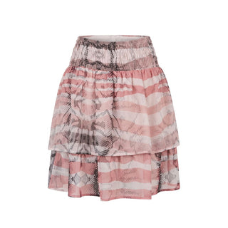 Pink Polyester Women Skirt