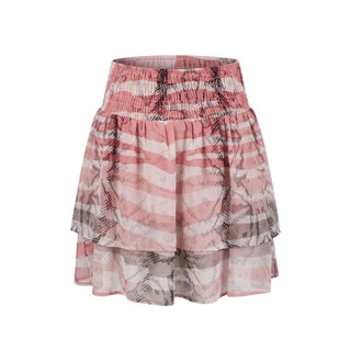 Pink Polyester Women Skirt