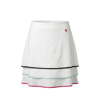 White Viscose Women Skirt