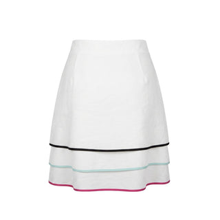 White Viscose Women Skirt