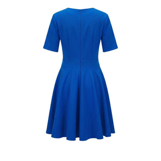 Blue Poliestere Women Dress