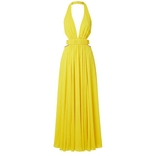 Yellow Viscose Women Dress