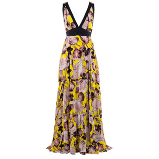 Yellow Silk Women Dress