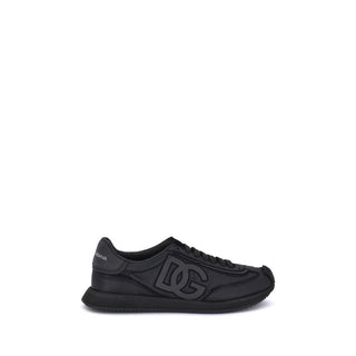 Black Fabric Athletic Sneakers