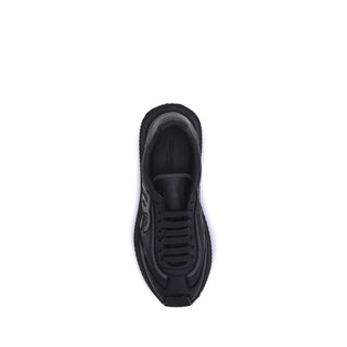 Black Fabric Athletic Sneakers