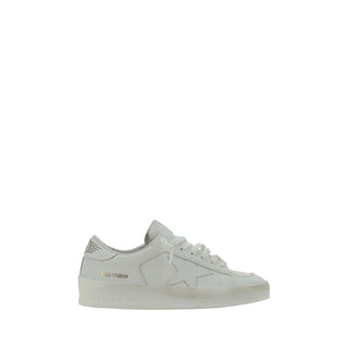 White Goatskin Low Top Sneakers
