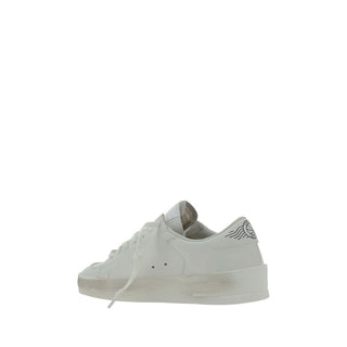 White Goatskin Low Top Sneakers