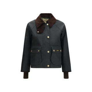 Bicolor Cotton Full-Length Jacket