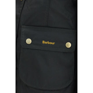 Bicolor Cotton Full-Length Jacket