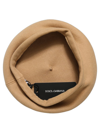 Beige Wool French Style Beret Capello Hat