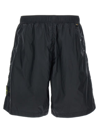 Blue Polyamide Bermuda Shorts