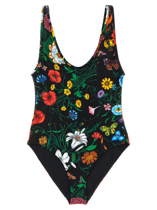 Black Polyamide One-Piece Swimsuit