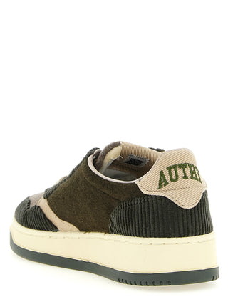 Brown Textile Low Top Sneakers