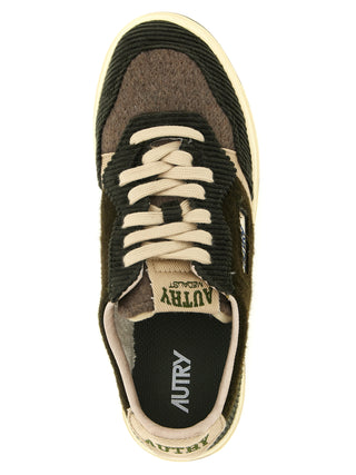Brown Textile Low Top Sneakers