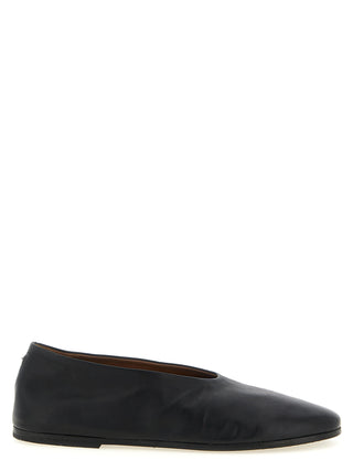 Black Calfskin Ballet Flats