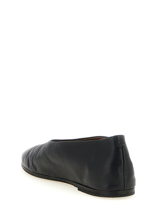Black Calfskin Ballet Flats