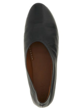 Black Calfskin Ballet Flats