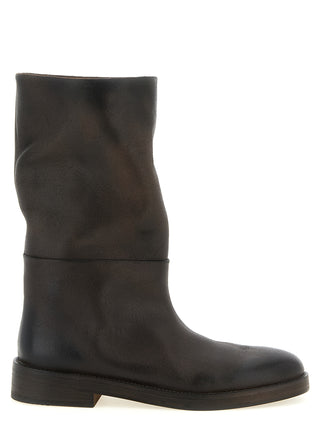 Brown Calfskin Over The Knee