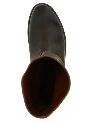 Brown Calfskin Over The Knee