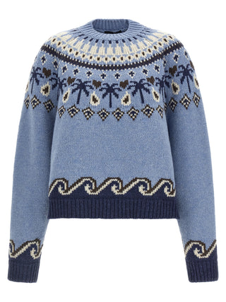 Blue Virgin Wool Cardigan