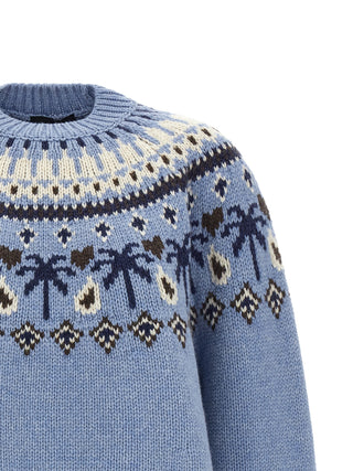 Blue Virgin Wool Cardigan