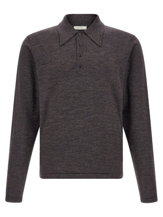 Brown Wool Polo Shirt