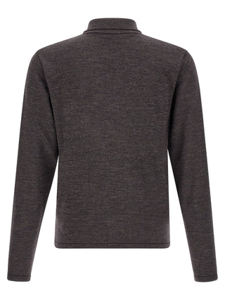 Brown Wool Polo Shirt