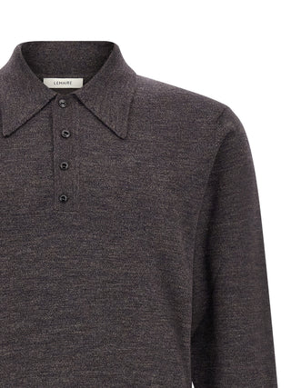 Brown Wool Polo Shirt