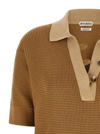 Beige Cotton Polo Shirt