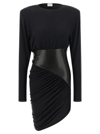 Black Viscose Short Dress