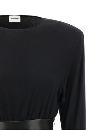 Black Viscose Short Dress