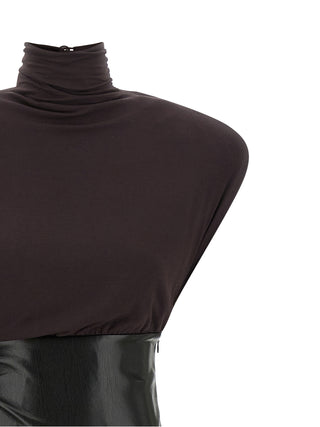 Bordeaux Viscose Midi Dress