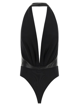 Black Polyester Bodysuit
