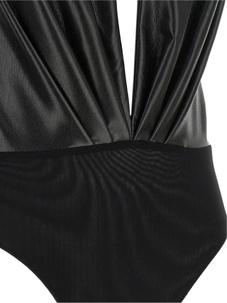 Black Polyester Bodysuit