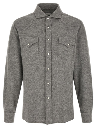 Gray Cashmere Blouse