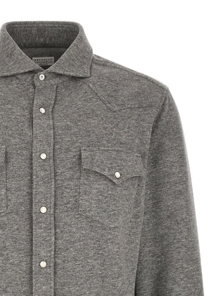 Gray Cashmere Blouse