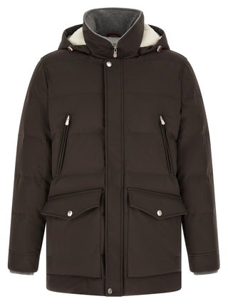Brown Polyamide Parka