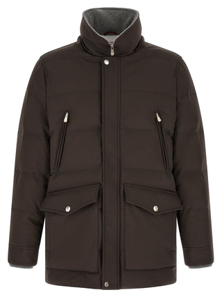 Brown Polyamide Parka