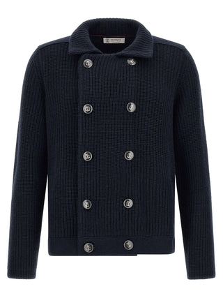 Blue Cashmere Cardigan