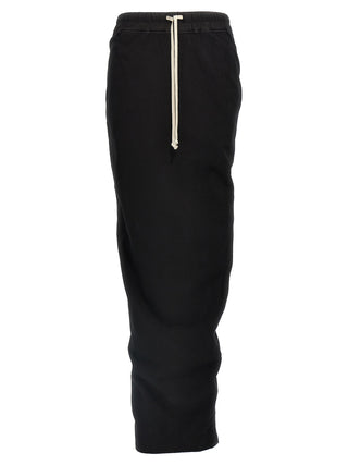 Black Cotton Mini Skirt