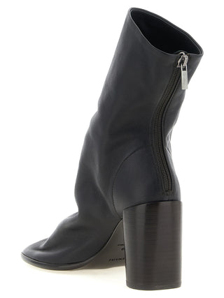 Brown Lamb Leather Ankle Boots