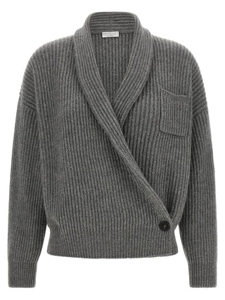 Gray Cashmere Cardigan