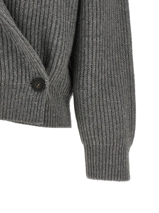 Gray Cashmere Cardigan