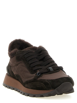 Black Calfskin Athletic Sneakers