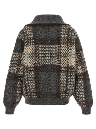 Gray Fabric Cardigan